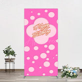 Aperturee - Aperturee Hot Pink Dots Girls Happy Birthday Rectangle Backdrop
